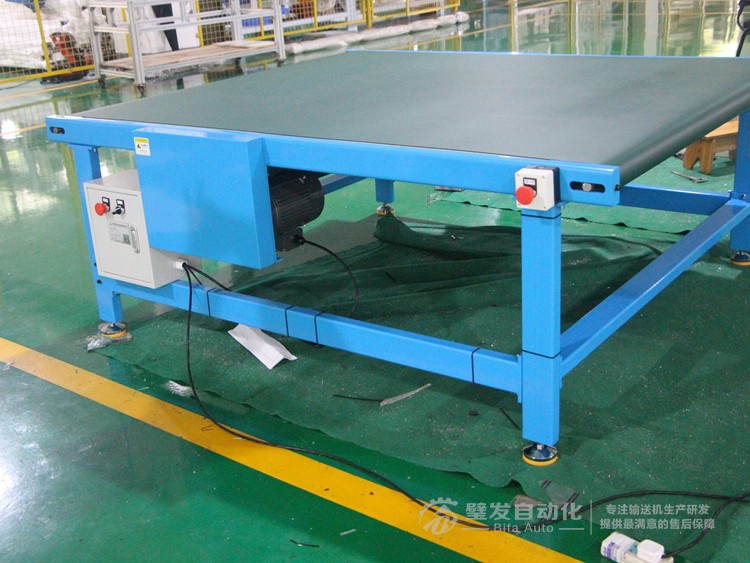 藍色碳鋼烤漆大線結構皮帶輸送機 藍色碳鋼烤漆大線結構皮帶輸送機