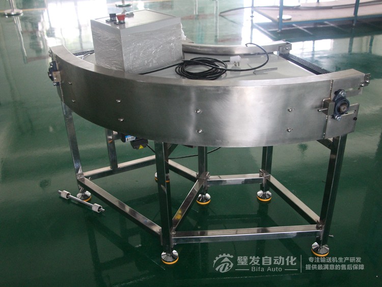 整機不銹鋼白色食品級皮帶90度轉彎機 整機不銹鋼白色食品級皮帶90度轉彎機